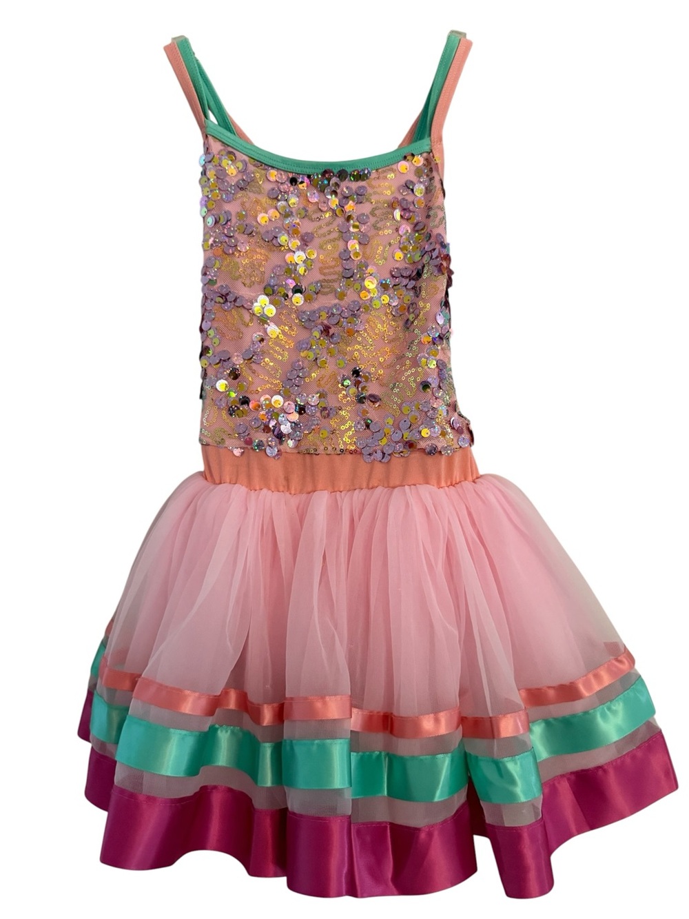A wish come true Ain’t she nice Pink Sequin Tulle Party Dress size ISC